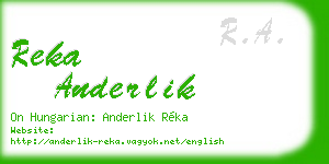 reka anderlik business card